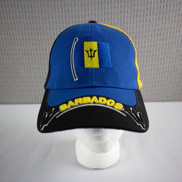Barbados Country Flag Strapback Hat - Picture 2 of 8